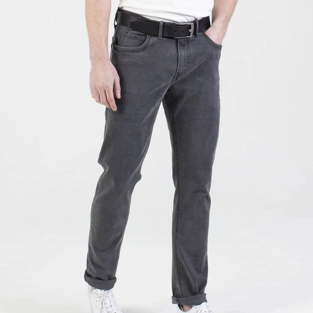 Mish Mash Hawker Tapered Fit Mid Stretch Brushed Denim Jeans Grey 36R