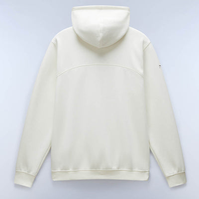 Napapijri Badge Half Zip Up Hoodie White Heron