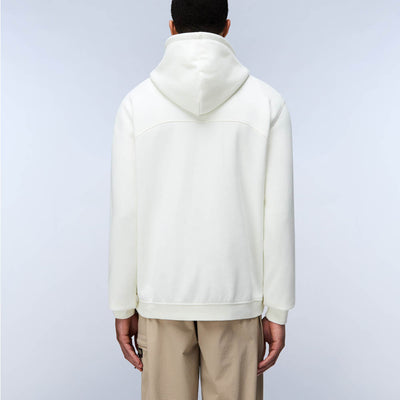 Napapijri Badge Half Zip Up Hoodie White Heron