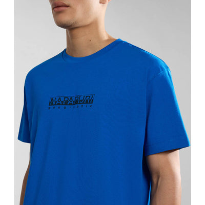 Napapijri Box Short Sleeve T-Shirt Blue Lapis