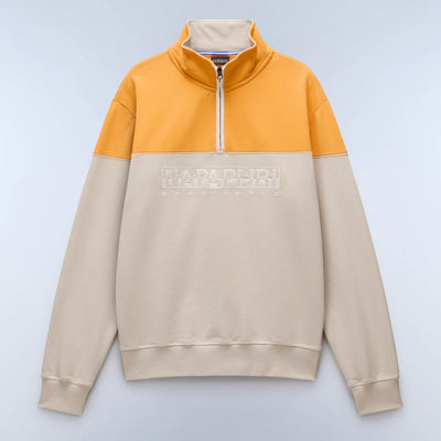 Napapijri Saturnia French Terry 1/2 Zip Sweatshirt Feather Gray