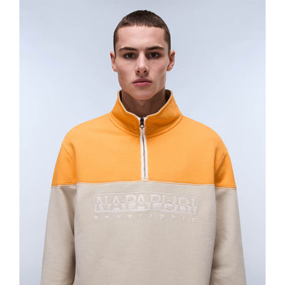 Napapijri Saturnia French Terry 1/2 Zip Sweatshirt Feather Gray