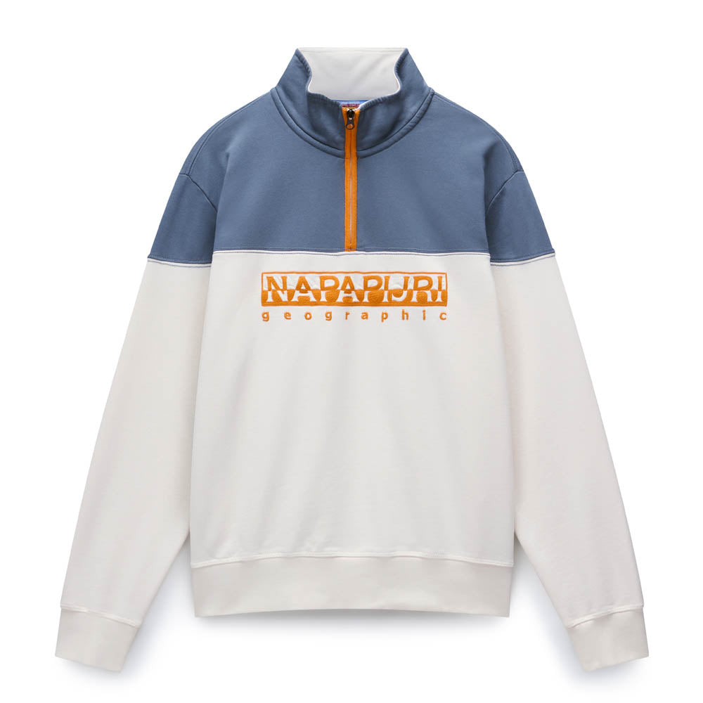 Napapijri Saturnia French Terry 1/2 Zip Sweatshirt White Whisper