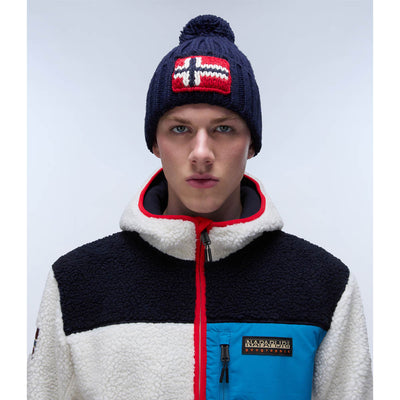 Napapijri Semiury 5 Bobble Beanie Hat Blue Marine