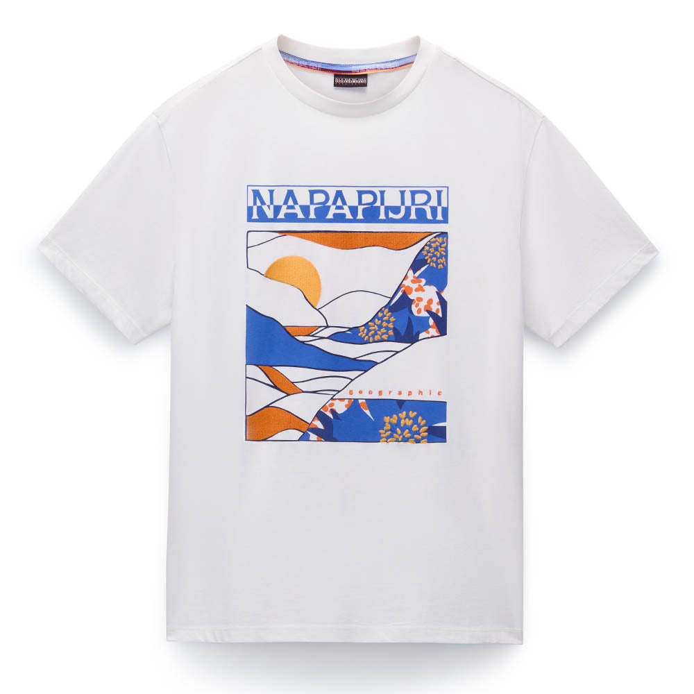 Napapijri Valdor Short Sleeve T-Shirt White Heron