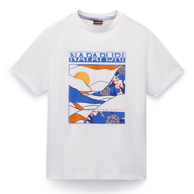 Napapijri Valdor Short Sleeve T-Shirt White Heron