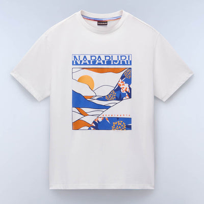 Napapijri Valdor Short Sleeve T-Shirt White Heron