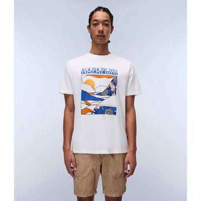 Napapijri Valdor Short Sleeve T-Shirt White Heron