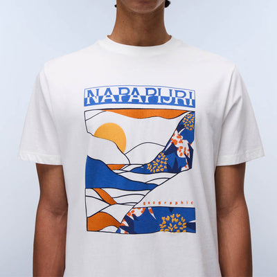 Napapijri Valdor Short Sleeve T-Shirt White Heron