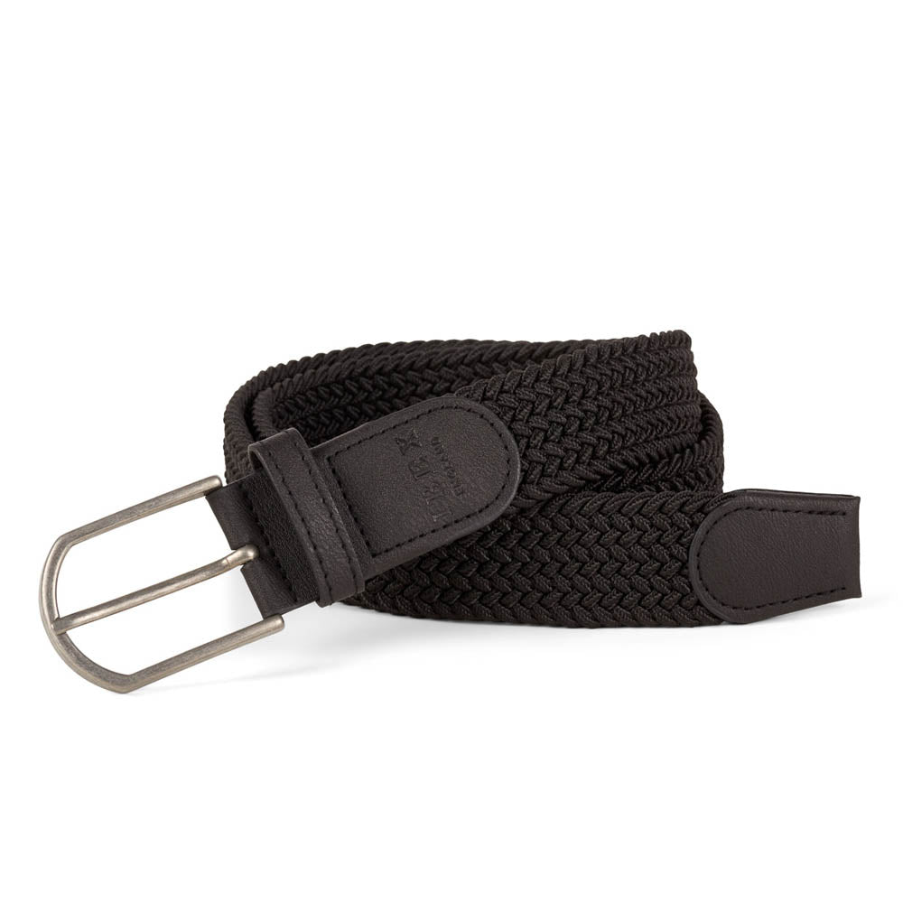 Ibex England Repreve Woven Stretch Belt Made from Recycled Plastic Bottles Black