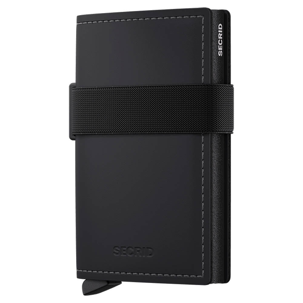 Secrid Bandwallet Matte Black Leather Card Wallet