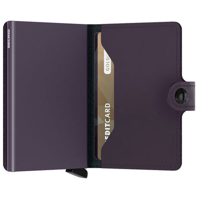 Secrid Miniwallet Matte Dark Purple Leather Wallet
