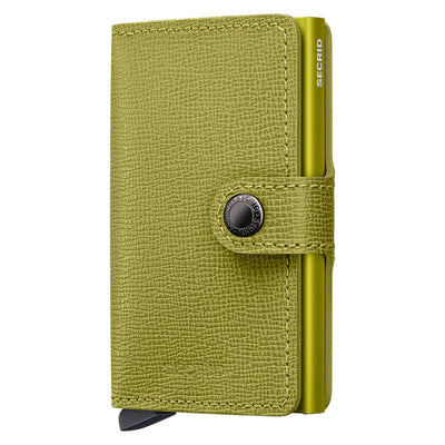Secrid Miniwallet Crisple Lime Leather Wallet