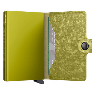 Secrid Miniwallet Crisple Lime Leather Wallet