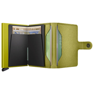 Secrid Miniwallet Crisple Lime Leather Wallet