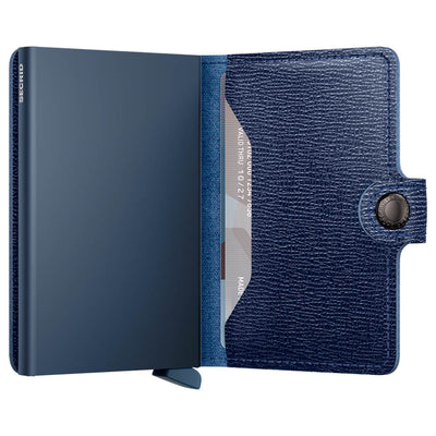 Secrid Miniwallet Crisple Navy Leather Wallet