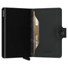 Secrid Miniwallet Matte Linea Black and Orange Leather Wallet