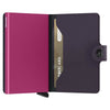 Secrid Miniwallet Matte Dark Purple Fuchsia Leather Wallet
