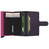 Secrid Miniwallet Matte Dark Purple Fuchsia Leather Wallet