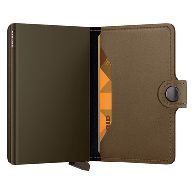 Secrid Miniwallet Matte Satin Bronze Leather Wallet