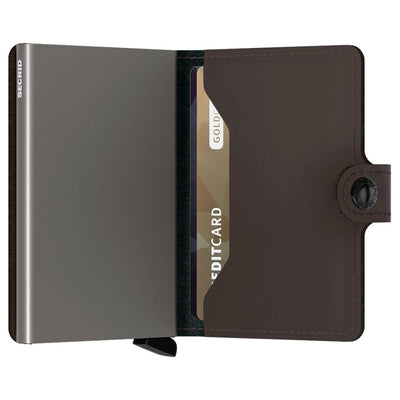 Secrid Miniwallet Matte Truffle Leather Wallet