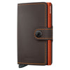 Secrid Miniwallet Matte Truffle Orange Leather Wallet