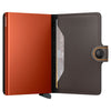 Secrid Miniwallet Matte Truffle Orange Leather Wallet