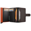 Secrid Miniwallet Matte Truffle Orange Leather Wallet