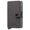 Secrid Miniwallet Optical Grey Yellow Leather Wallet