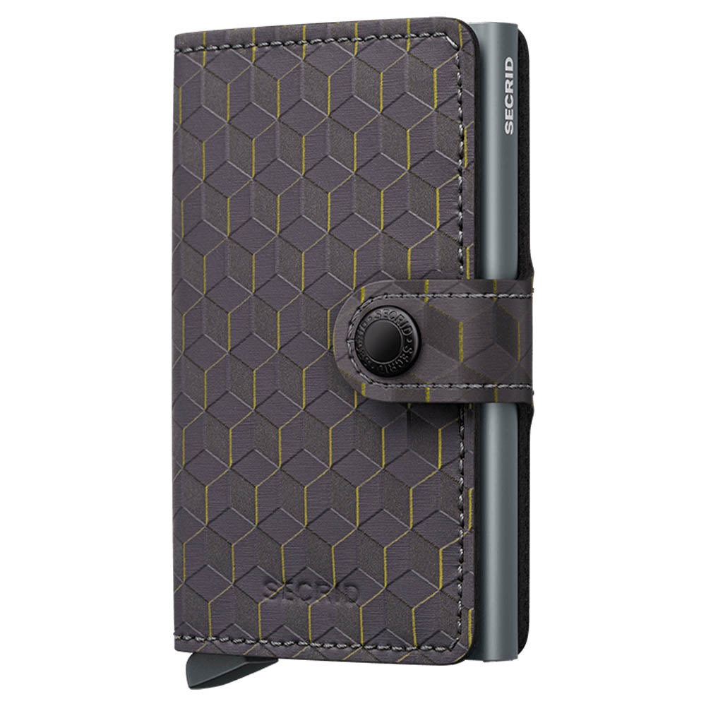 Secrid Miniwallet Optical Grey Yellow Leather Wallet