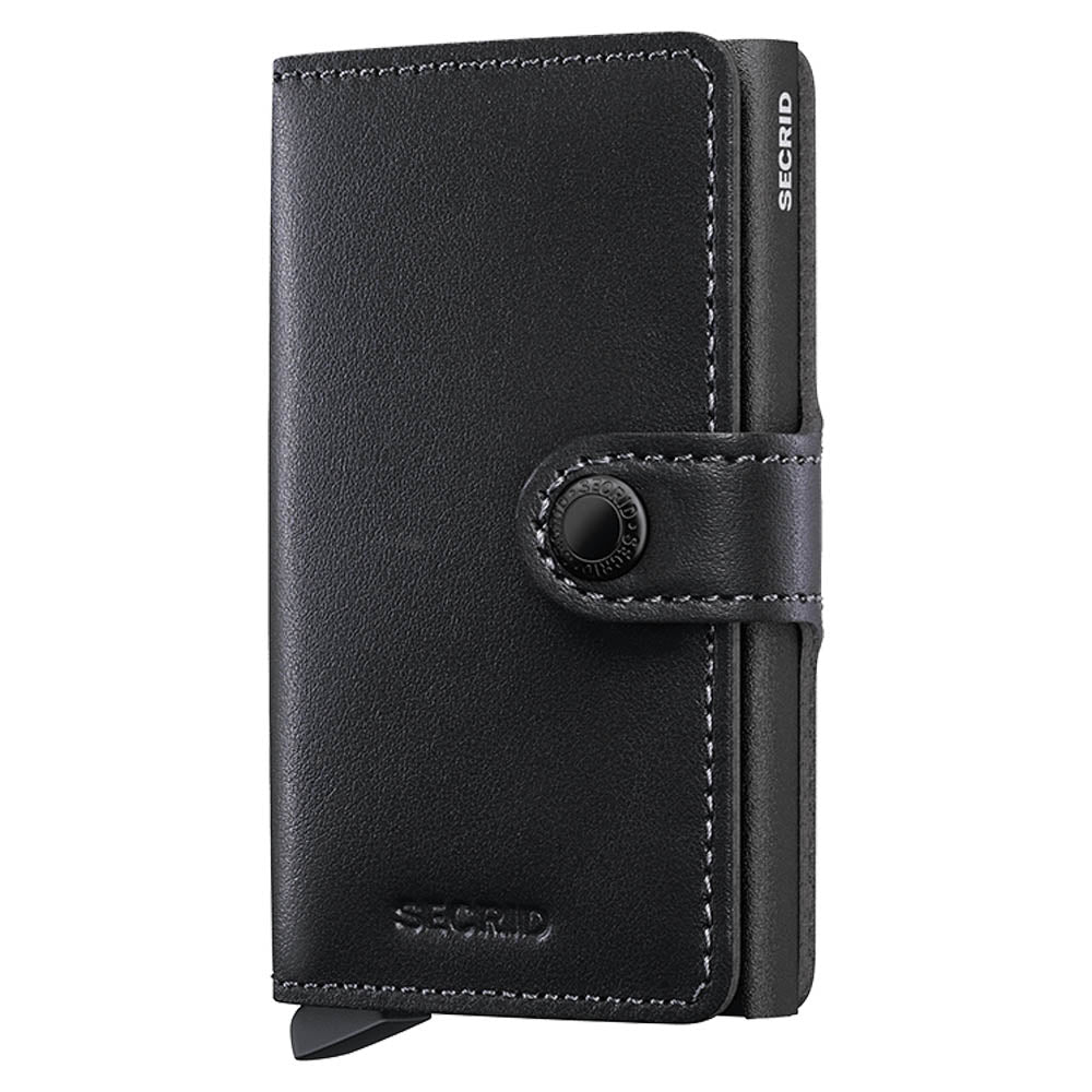Secrid Miniwallet Original Black Powdercoat Leather Wallet