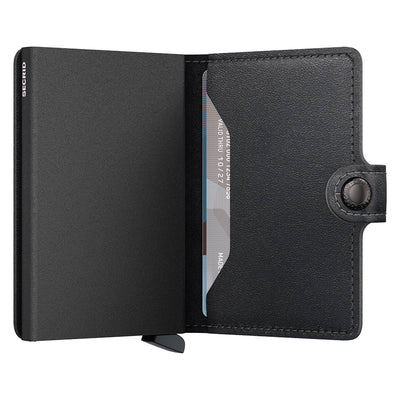 Secrid Miniwallet Original Black Powdercoat Leather Wallet