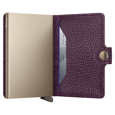 Secrid Miniwallet Pebble Grape Leather Wallet