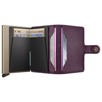 Secrid Miniwallet Pebble Grape Leather Wallet