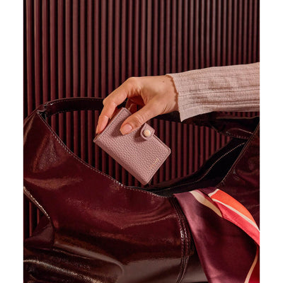 Secrid Miniwallet Pebble Rose Leather Wallet