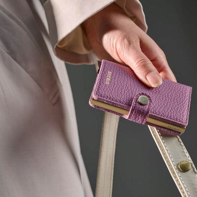 Secrid Miniwallet Pebble Orchid Leather Wallet