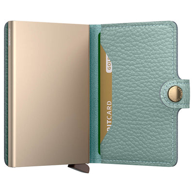 Secrid Miniwallet Pebble Sea Green Leather Wallet