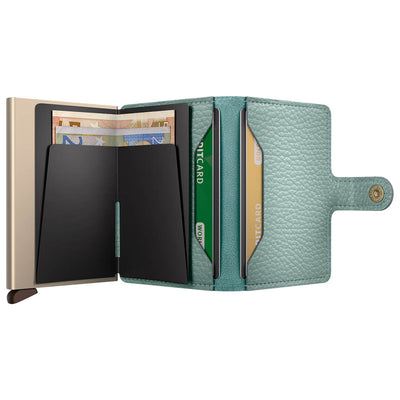 Secrid Miniwallet Pebble Sea Green Leather Wallet