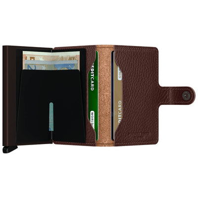 Secrid Miniwallet Vegetable Tanned Leather Wallet Espresso Brown