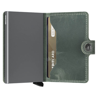 Secrid Miniwallet Vintage Sage Leather Wallet