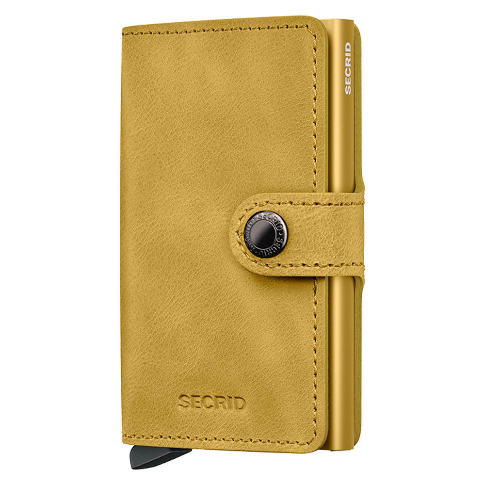 Secrid Miniwallet Vintage Yellow Leather Wallet