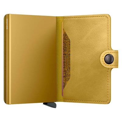 Secrid Miniwallet Vintage Yellow Leather Wallet