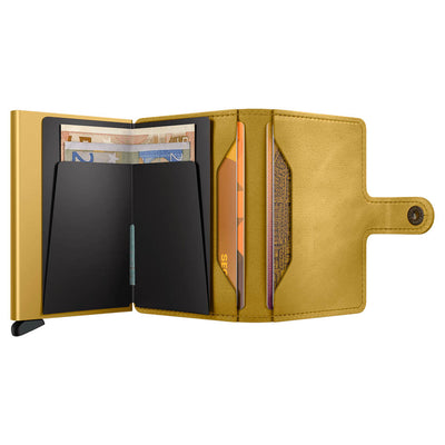 Secrid Miniwallet Vintage Yellow Leather Wallet