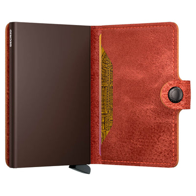 Secrid Miniwallet Vintage Orange Leather Wallet