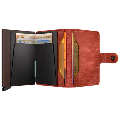 Secrid Miniwallet Vintage Orange Leather Wallet