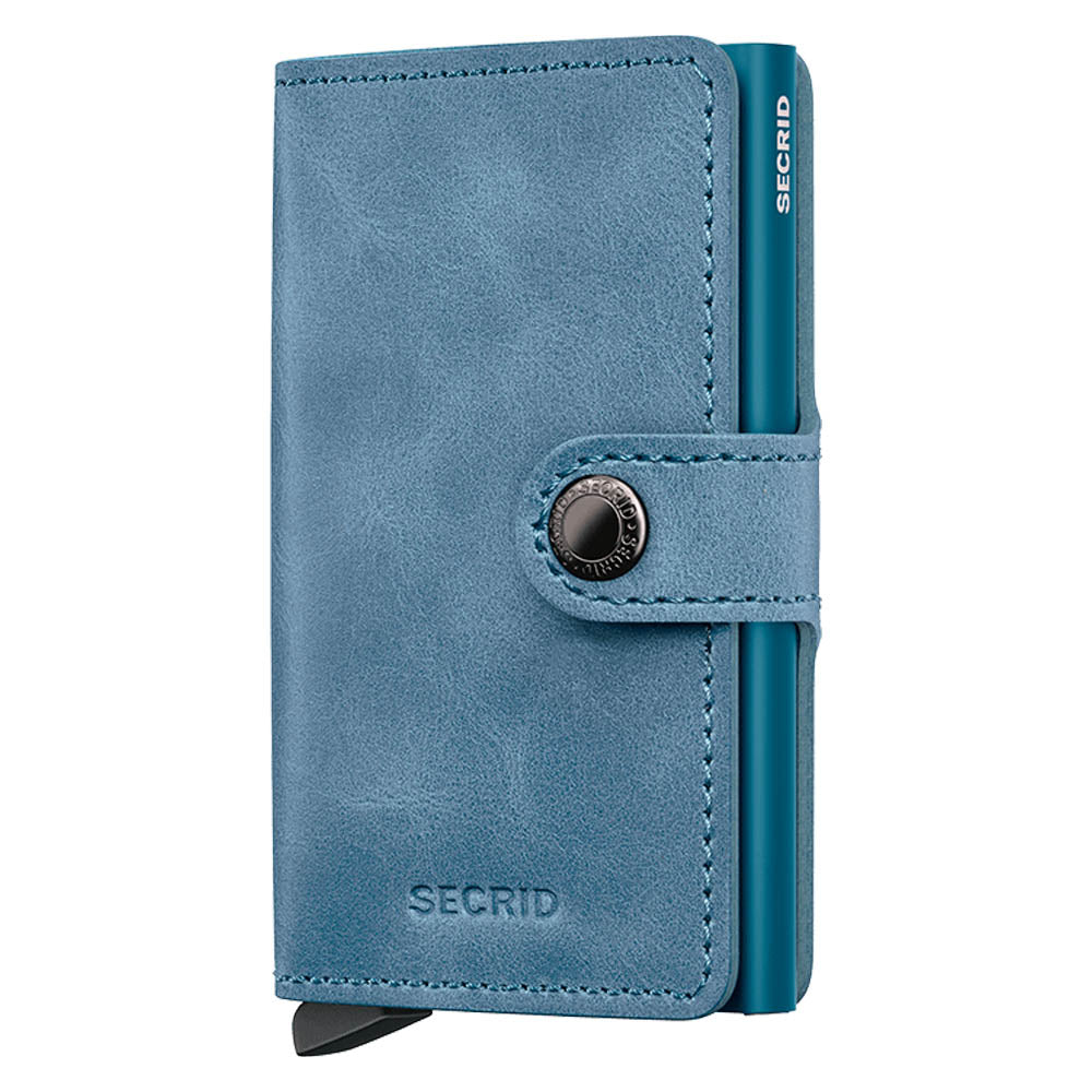 Secrid Miniwallet Vintage Teal Leather Wallet