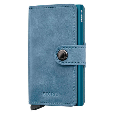 Secrid Miniwallet Vintage Teal Leather Wallet