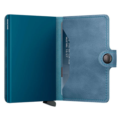 Secrid Miniwallet Vintage Teal Leather Wallet