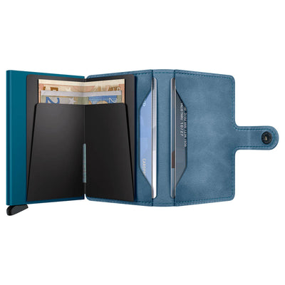 Secrid Miniwallet Vintage Teal Leather Wallet