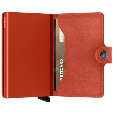 Secrid Miniwallet Original Orange Leather Wallet